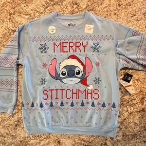 Disney Merry Stitchmas Unisex Stitch Christmas sweatshirt light‎ up 2X NWT